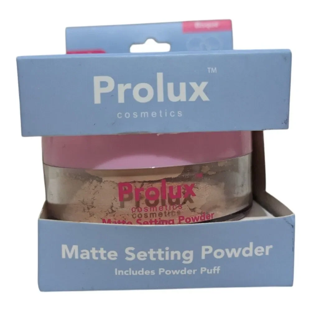 Prolux Cosmetics Matte Setting Powder with Powder Puff – Loose Face Powder